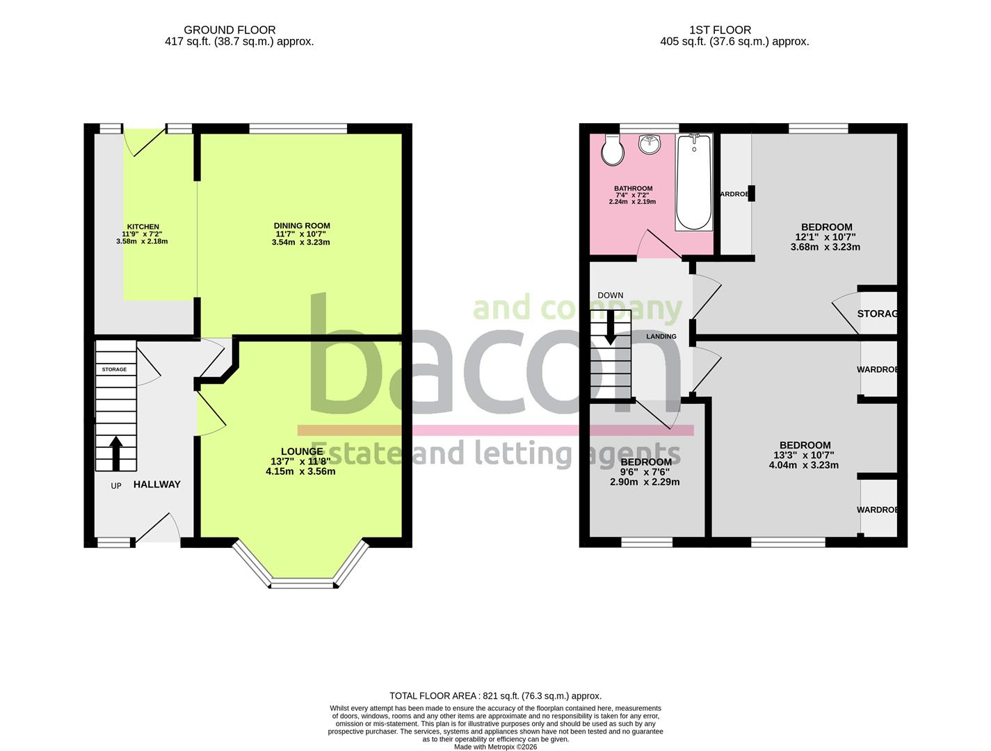 Floor Plan | House - Mid Terrace | Goldsmith Road, Broadwater, Worthing, West Sussex, BN14 8ES | For Sale